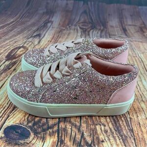 Volatile Kids Pink Glitter Sneakers